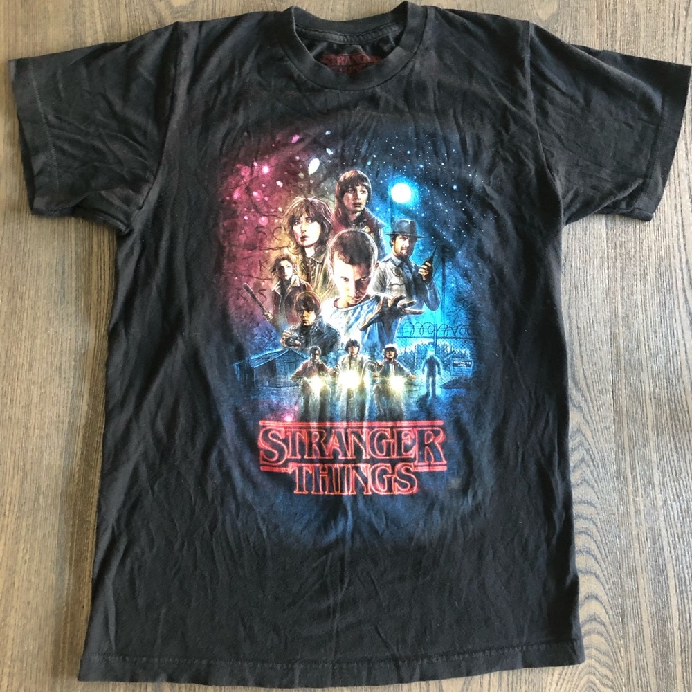 Stranger Things Black Tee. Size Small - image 2